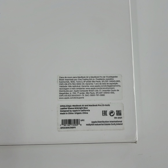 MACBOOK AIR/MACBOOK PRO (13-inch) Leather Sleeve Midnight Blue EUC - Picture 15 of 16